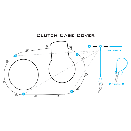 Clutch Cover Quick Release Pin Kit Polaris (Turbo with Aluminum inner case)