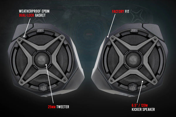 SSV WORKS Can-Am X3 Complete 5 Speaker SSV System