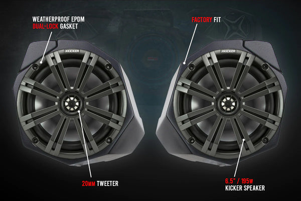 SSV WORKS Can-Am X3 Complete 5 Speaker Kicker System