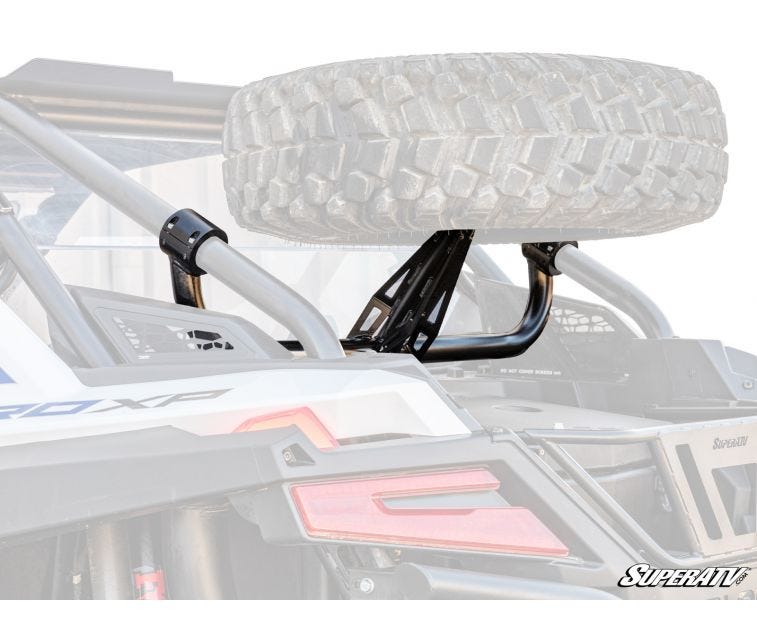 SuperATV Polaris RZR PRO XP Spare Tire Carrier Dirt Warrior Accessories