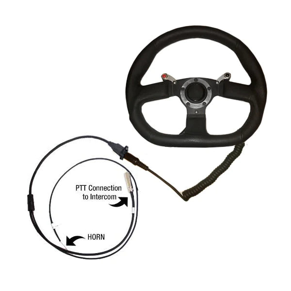 PCI QUICK DISCONNECT STEERING WHEEL ASSEMBLY WITH TWO NEXUS PTT Dirt