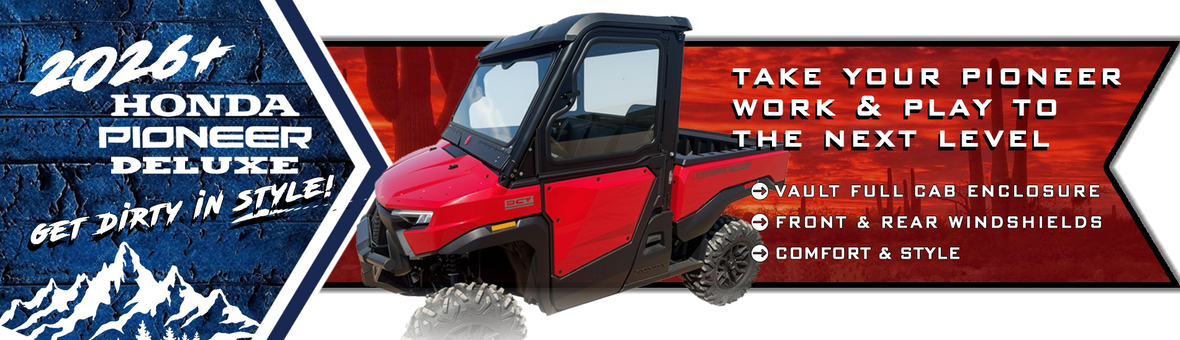 Announcing the New 2026 Honda Pioneer 1000 Deluxe Vault Cab Enclosure w/ Front & Rear Windshield
