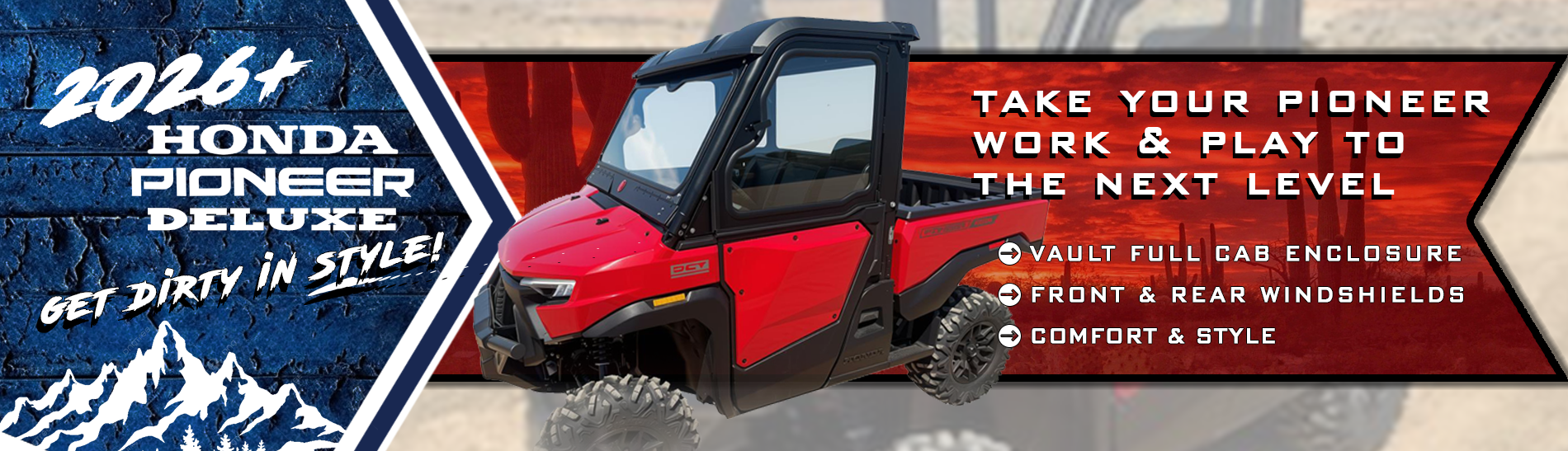Honda Pioneer 1000 Deluxe 3-Seat Vault Cab Enclosure  2026+