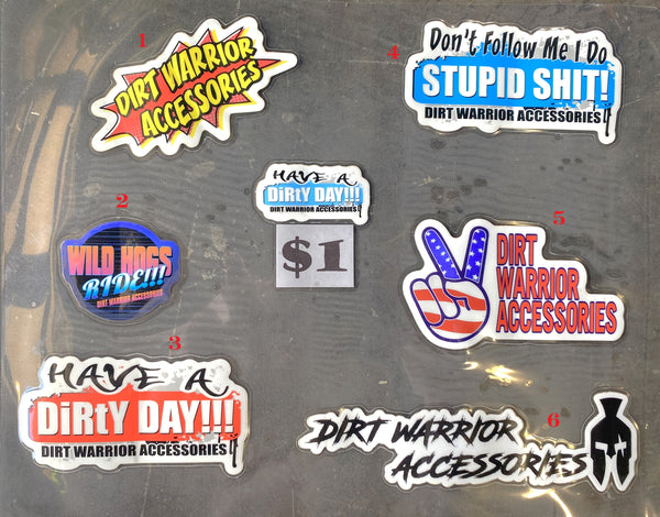DWA Dirt Warrior Accessories STICKERS