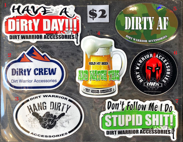 DWA Dirt Warrior Accessories STICKERS