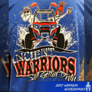 Men's Royal Blue Ancient Warrior T-Shirt BACK ART LOGO