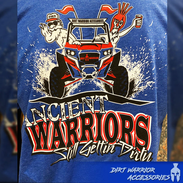Men's Royal Blue Ancient Warrior T-Shirt BACK ART LOGO