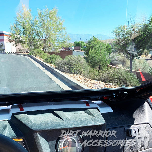View from inside ARCTIC CAT WILDCAT 1000 FRONT WINDSHIELD 2013-18 'Dirt Warrior Accessories' 