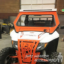 ARCTIC CAT WILDCAT SPORTTRAIL 700 FRONT WINDSHIELD 2014-18 'Dirt Warrior Accessories' branding in a garage.