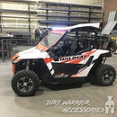 ARCTIC CAT WILDCAT SPORTTRAIL 700 FRONT WINDSHIELD 2014-18 'Dirt Warrior Accessories' branding.