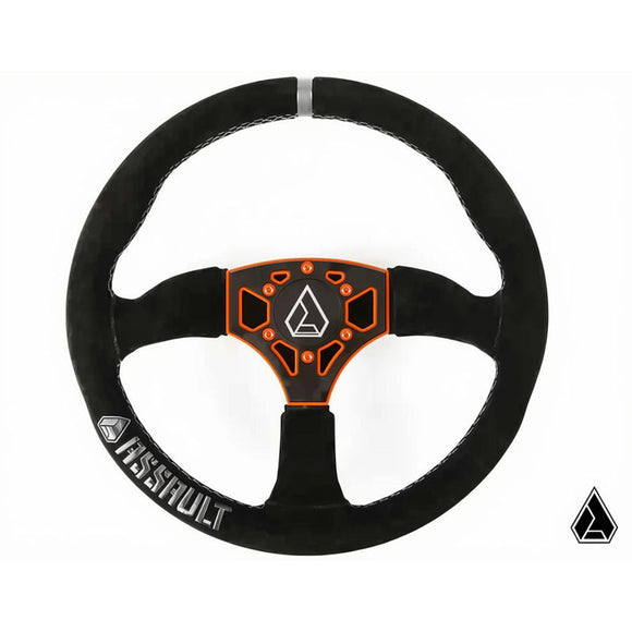 Assault Industries 350R Suede UTV Steering Wheel Orange