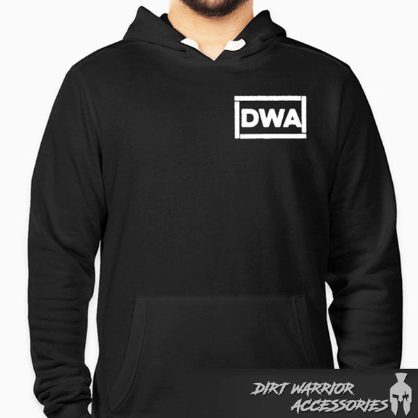 Black BAD DECISIONS HOODIE with 'DWA' logo