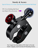 BRCOVAN Aluminum Alloy 1'' Ball Handlebar Clamp Mount Base with Anti-Theft Knob