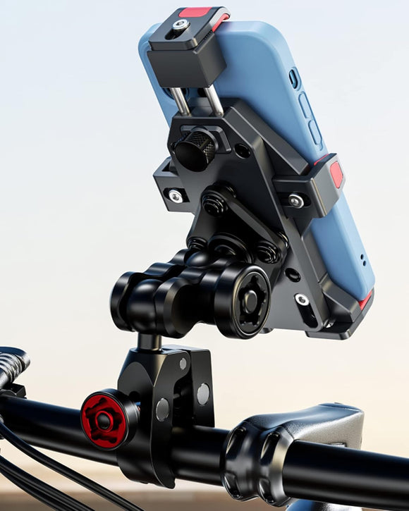 BRCOVAN Aluminum Alloy 1'' Ball Handlebar Clamp Mount Base with Anti-Theft Knob