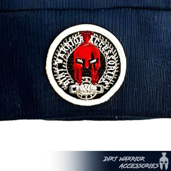 Logo of Dirt Warrior Accessories on a dark blue 