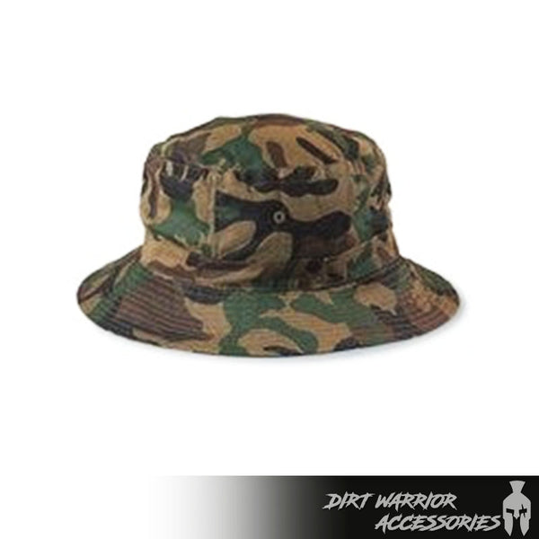 CAMO BUCKET HAT with Dirt Warrior Embroidered Patch