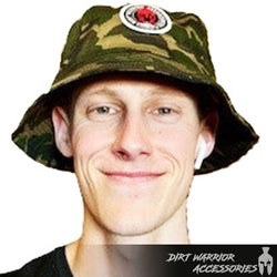 CAMO BUCKET HAT with Dirt Warrior Embroidered Patch