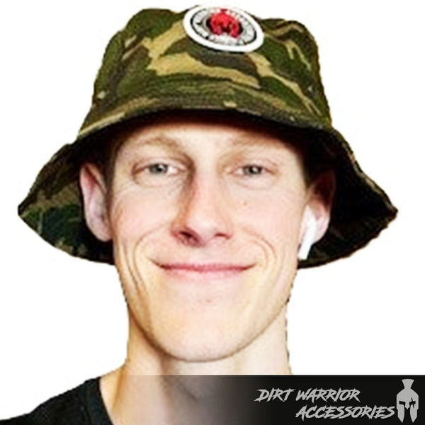 CAMO BUCKET HAT with Dirt Warrior Embroidered Patch