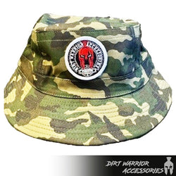 CAMO BUCKET HAT with Dirt Warrior Embroidered Patch