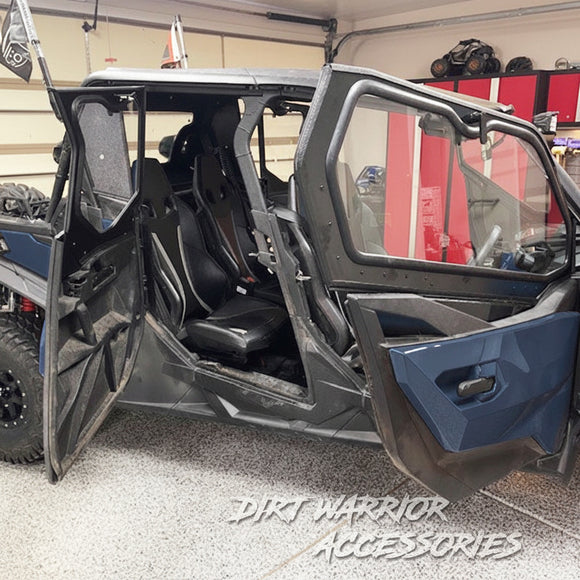 CANAM COMMANDER 2021+ 4-SEAT Cab Enclosure "THE VAULT" Upper Side Doors & Panels (Patent Pending) Dirt Warrior Accessories