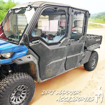 CANAM DEFENDER 4-SEAT Cab Enclosure "THE VAULT" Upper Side Doors & Panels (patent pending) 'Dirt Warrior Accessories'.