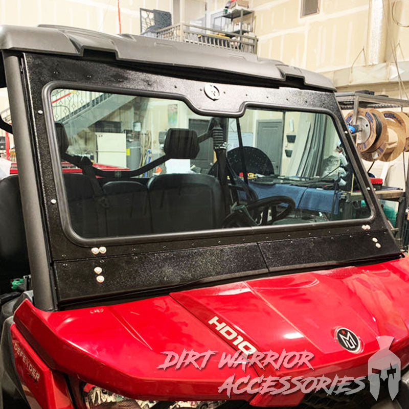 SXS Front Windshield: Can-Am Defender 2015+ | Dirt Warrior Accessories