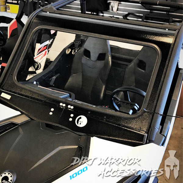 CANAM MAVERICK SPORT/TRAIL FRONT WINDSHIELD 2018+ 'Dirt Warrior Accessories' branding 