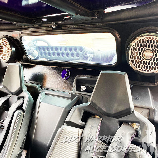 CANAM X3 REAR WINDSHIELD W/SPEAKER CUT-OUT 2016+ interior Dirt Warrior Accessories