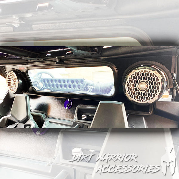 CANAM X3 REAR WINDSHIELD W/SPEAKER CUT-OUT 2016+ 'Dirt Warrior Accessories' 