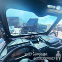 View from inside CANAM COMMANDER FRONT WINDSHIELD 2021+ Dirt Warrior Accessories