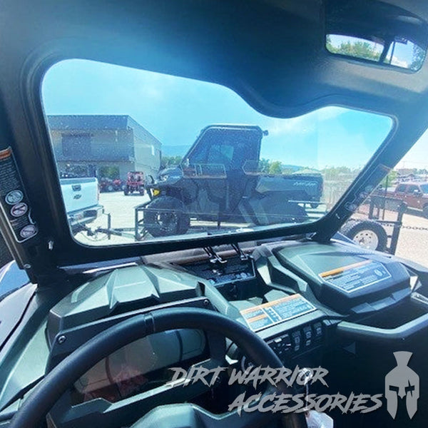 View from inside CANAM COMMANDER FRONT WINDSHIELD 2021+ Dirt Warrior Accessories
