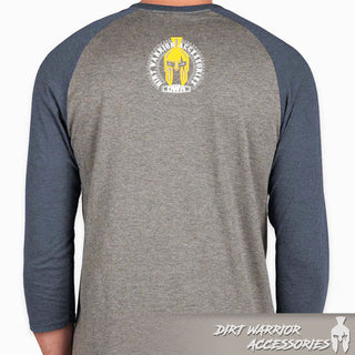 CAUTION - YOUR BAC LEVEL IS DANGEROUSLY LOW!! Gray and blue long-sleeve shirt with 