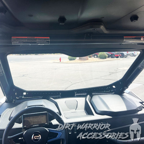 Interior of CF MOTO Z FORCE 950 SPORT FRONT WINDSHIELD 2023+ 'Dirt Warrior Accessories' 