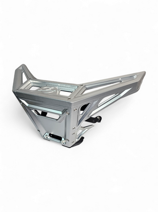 2017 to Current Can-Am X3 Maverick Machined Billet Front Winch Bumper (Clear Anodize) - electrikoffroad.com