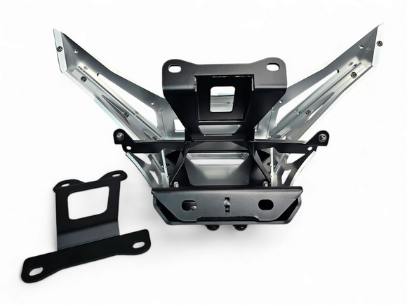 2017 to Current Can-Am X3 Maverick Machined Billet Front Winch Bumper (Clear Anodize) - electrikoffroad.com