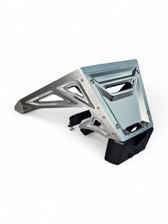 2017 to Current Can-Am X3 Maverick Machined Billet Front Winch Bumper (Clear Anodize) - electrikoffroad.com