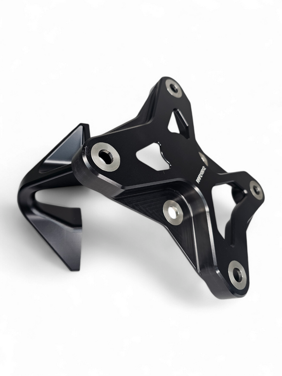 6 Bolt XL Radius Rod Plate with Tow Hook Black (Fits: Can-Am Maverick X3  2017+)