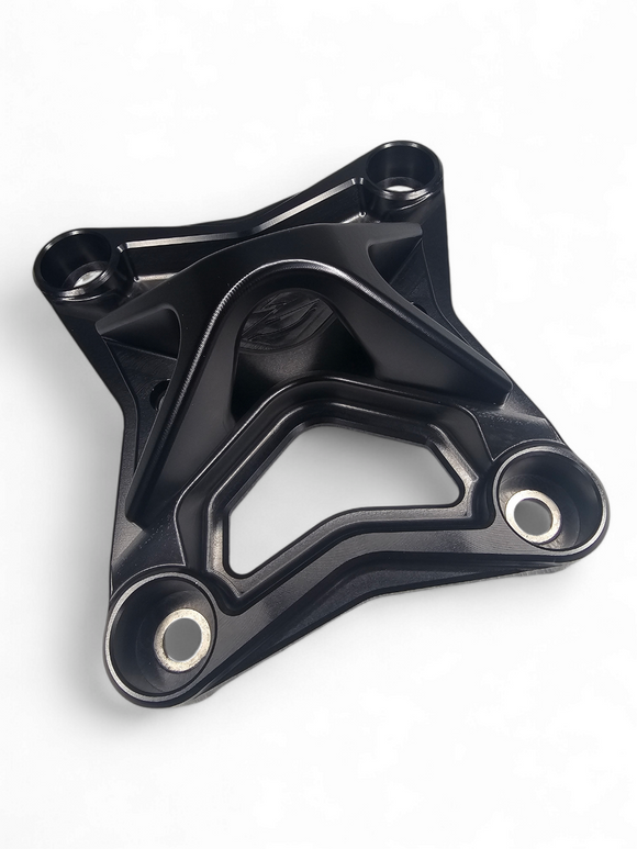 6 Bolt XL Radius Rod Plate with Tow Hook Black (Fits: Can-Am Maverick X3  2017+)