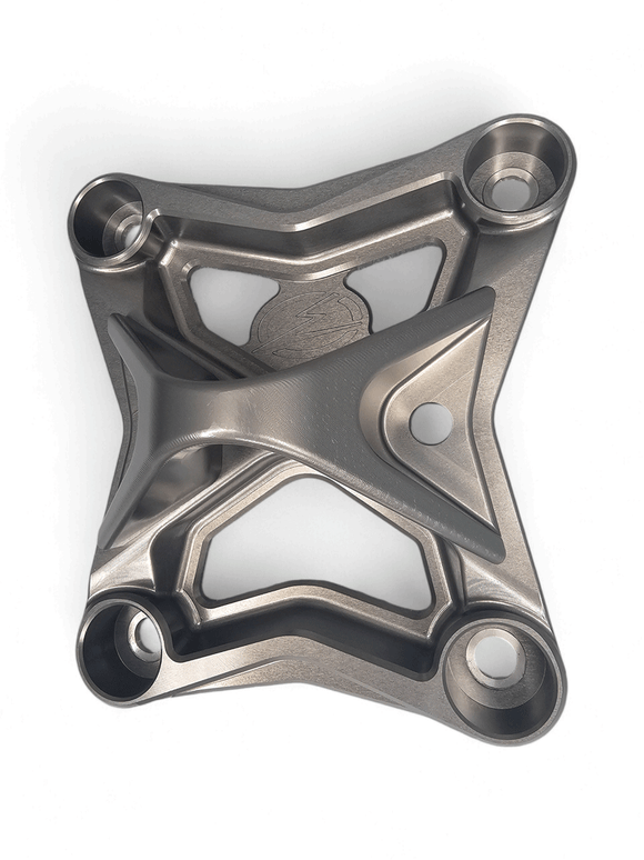 6 Bolt XL Radius Rod Plate with Tow Hook Gun Metal (Fits: Can-Am X3 Maverick 2017+)