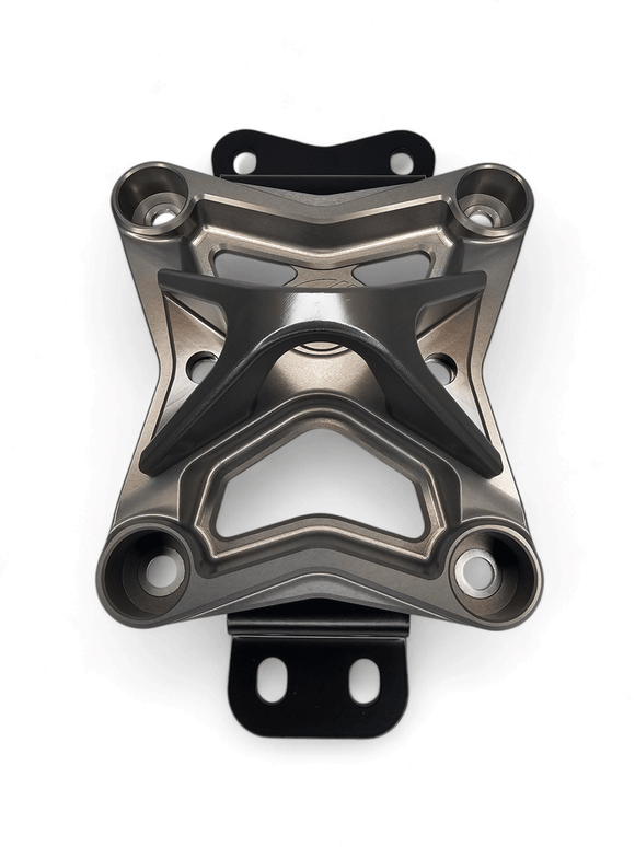 10 Bolt Radius Rod Plate with Pull Hook Gun Metal (Fits: Can-Am X3 2022+)