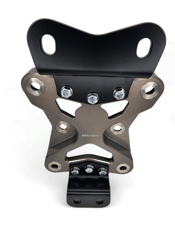 10 Bolt Radius Rod Plate with Pull Hook Gun Metal (Fits: Can-Am X3 2022+)