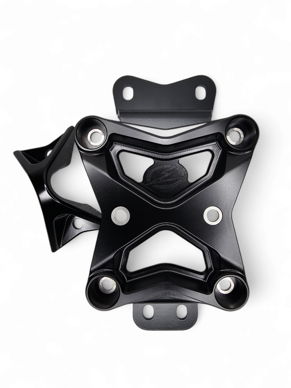 10 Bolt Radius Rod Plate with Pull Hook Black (Fits: Can-Am Maverick X3 2022+)