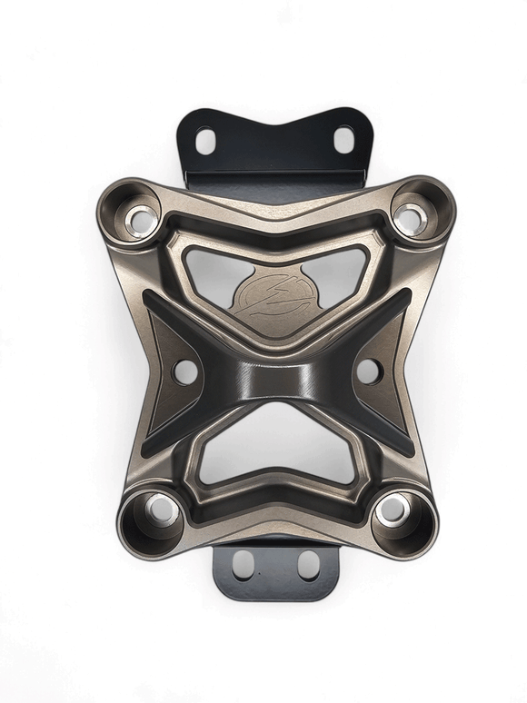 10 Bolt Radius Rod Plate with Pull Hook Gun Metal (Fits: Can-Am X3 2022+)