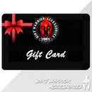 Gift card with red bow and 'Dirt Warrior Accessories' 