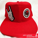 Red DWA Trucker Hat Solid Color with Random Patches