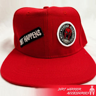 Red DWA Trucker Hat Solid Color with Random Patches