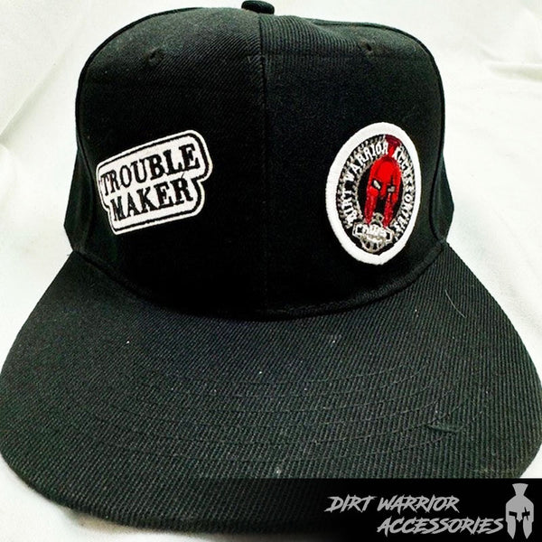 Black DWA Trucker Hat Solid Color with Random Patches