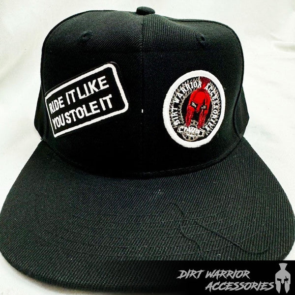 Black DWA Trucker Hat Solid Color with Random Patches