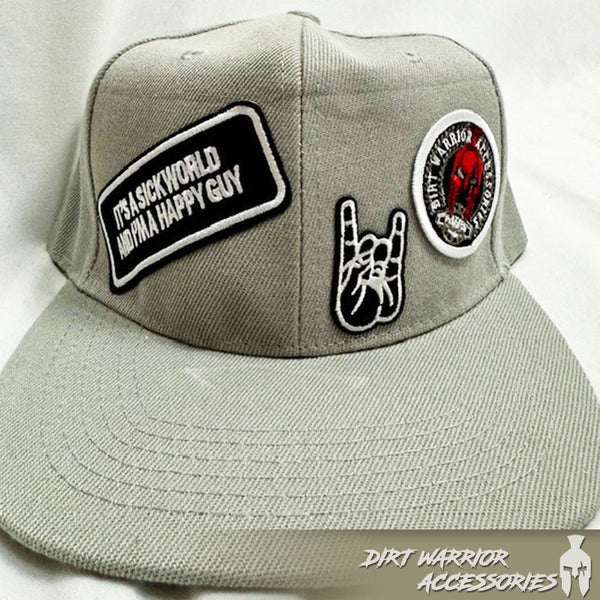 Gray DWA Trucker Hat Solid Color with Random Patches