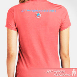 District Women's Perfect Weight T‑shirt  When you wanna tell it like it really is! "We ride at NOON Bitches!" Back Coral Dirt Warrior Accessories